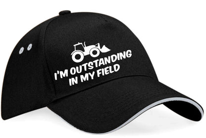 Outstanding In My Field Baseball Cap Farmers Birthday Gift For Men & Ladies