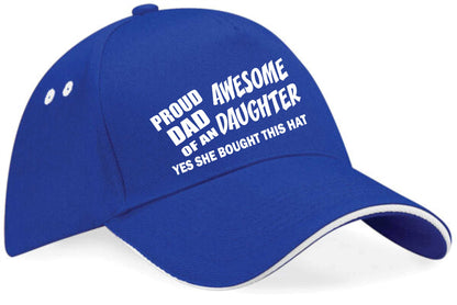 Proud Dad Of Daughter Baseball Cap Father's Day Birthday Gift For Men