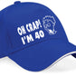 Oh Crap I'm 40 Baseball Cap 40th Birthday Gift For Men & Ladies