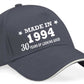 Made in 1994 30th Birthday Baseball Cap 30 Year Old Gift For Men & Ladies