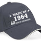 Made in 1964 60th Birthday Baseball Cap 60 Year Old Gift For Men & Ladies