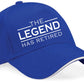The Legend Has Retired Baseball Cap Retirement Gift For Men & Ladies