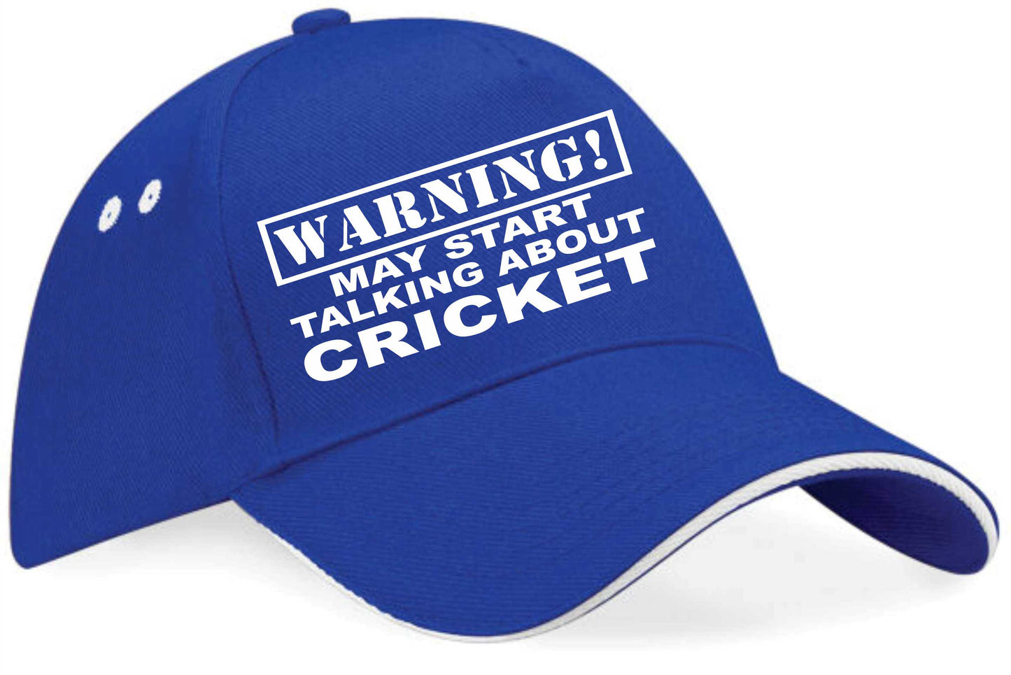 Warning May Talk About Cricket Baseball Cap Birthday Gift For Men & Ladies