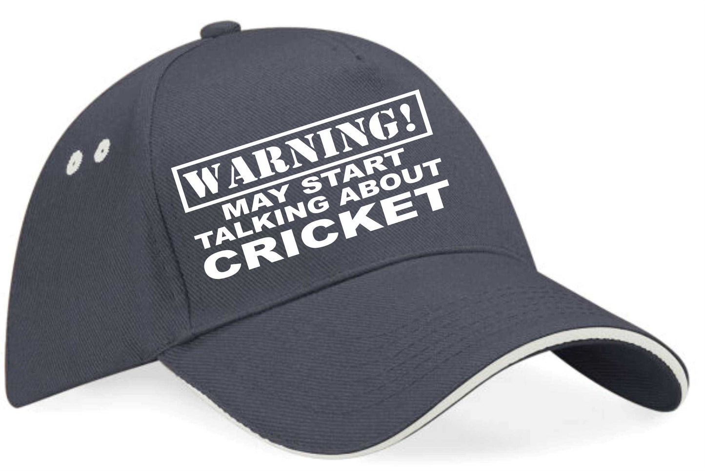 Warning May Talk About Cricket Baseball Cap Birthday Gift For Men & Ladies