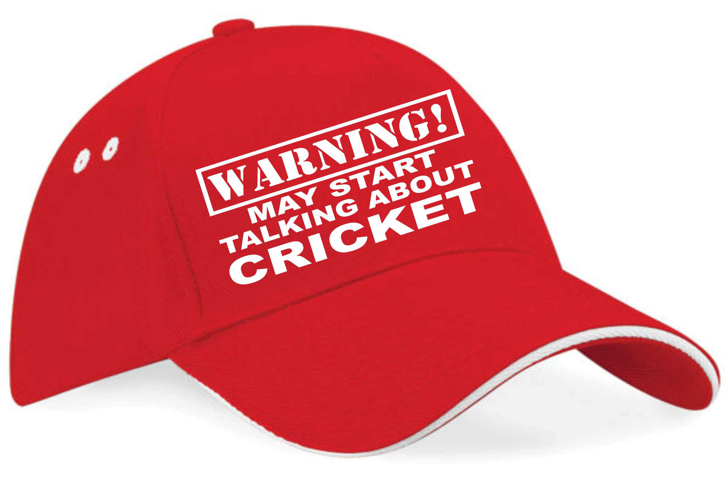 Warning May Talk About Cricket Baseball Cap Birthday Gift For Men & Ladies