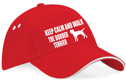 Keep Calm Walk The Border Terrier Baseball Cap Dog Lovers Gift For Men & Ladies