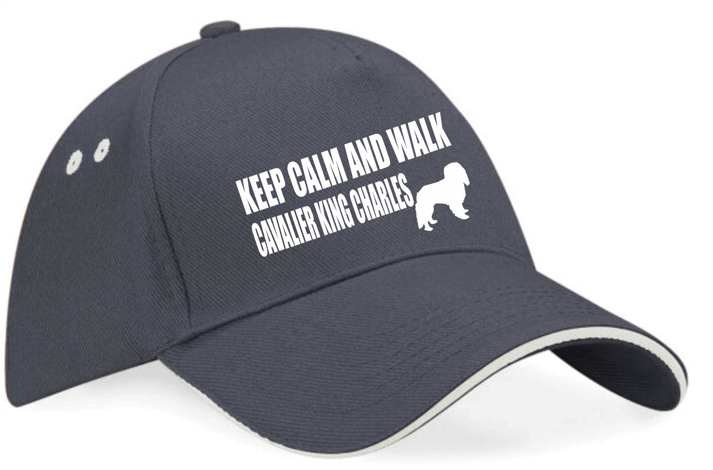 Keep Calm Walk King Charles Spaniel Baseball Cap Dog Lovers Gift Men & Ladies
