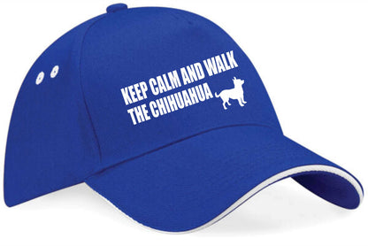 Keep Calm Walk The Chihuahua Baseball Cap Dog Lovers Gift For Men & Ladies