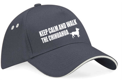 Keep Calm Walk The Chihuahua Baseball Cap Dog Lovers Gift For Men & Ladies