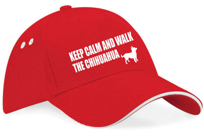 Keep Calm Walk The Chihuahua Baseball Cap Dog Lovers Gift For Men & Ladies