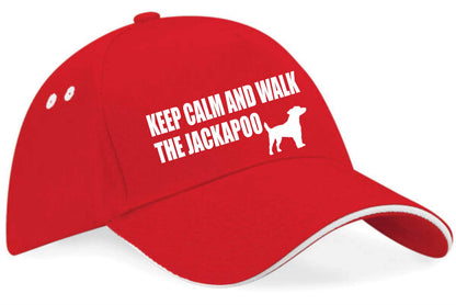 Keep Calm Walk The Jackapoo Baseball Cap Dog Lovers Gift For Men & Ladies