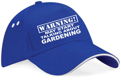 Warning May Talk About Gardening  Baseball Cap Hobby Gift For Men & Ladies