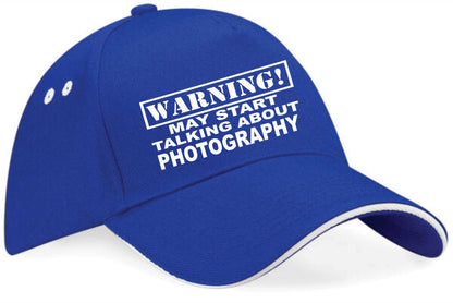 Warning May Talk About Photography Baseball Cap Hobby Gift For Men & Ladies