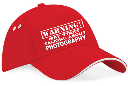Warning May Talk About Photography Baseball Cap Hobby Gift For Men & Ladies