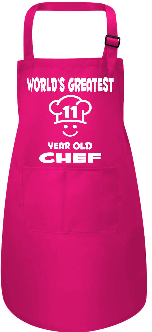 World's Greatest 11 Year old Chef Birthday Apron Baking