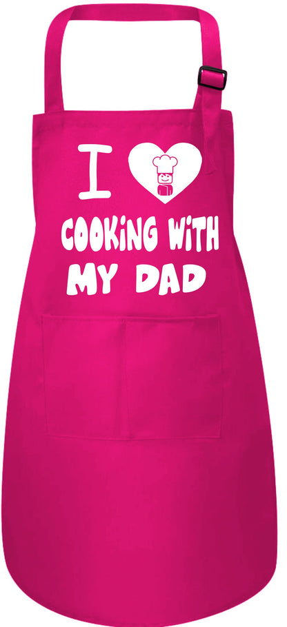 I Love Cooking with My Dad Childs Baking Cooking Apron