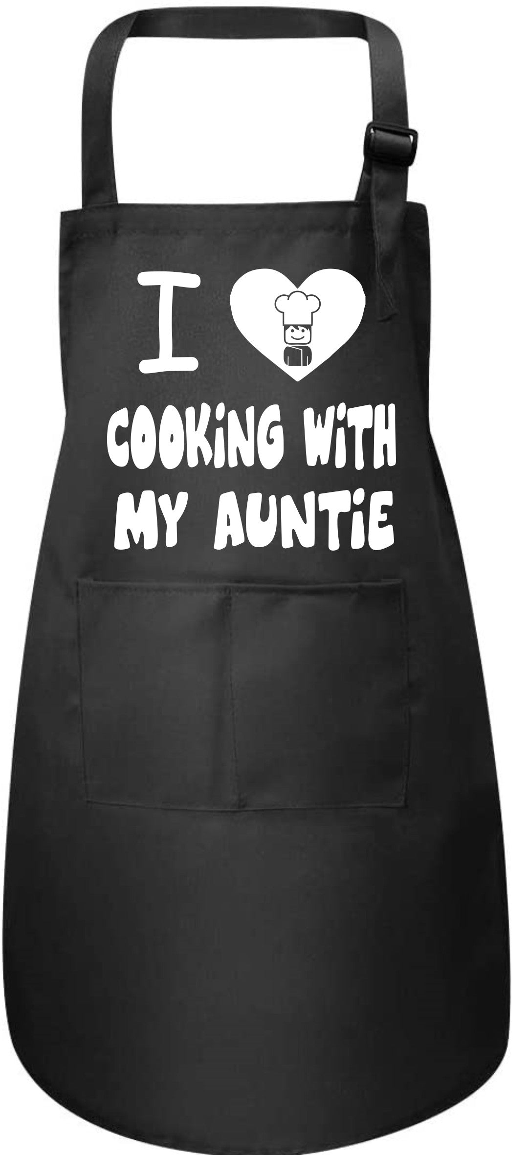 I Love Cooking with My Auntie Childs Baking Cooking Apron
