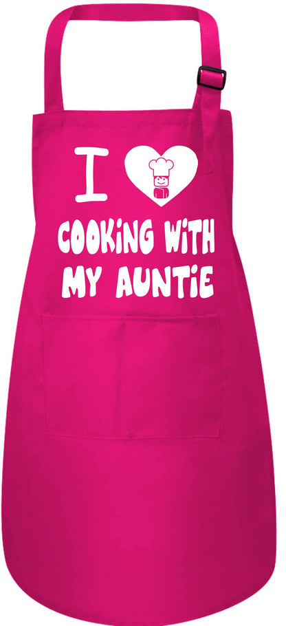 I Love Cooking with My Auntie Childs Baking Cooking Apron