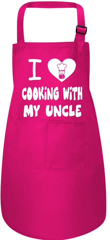 I Love Cooking with My Uncle Childs Baking Cooking Apron