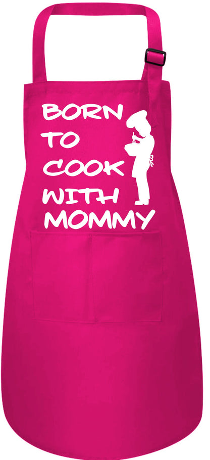 Born To Cook with My Mommy Childs Baking Cooking Apron