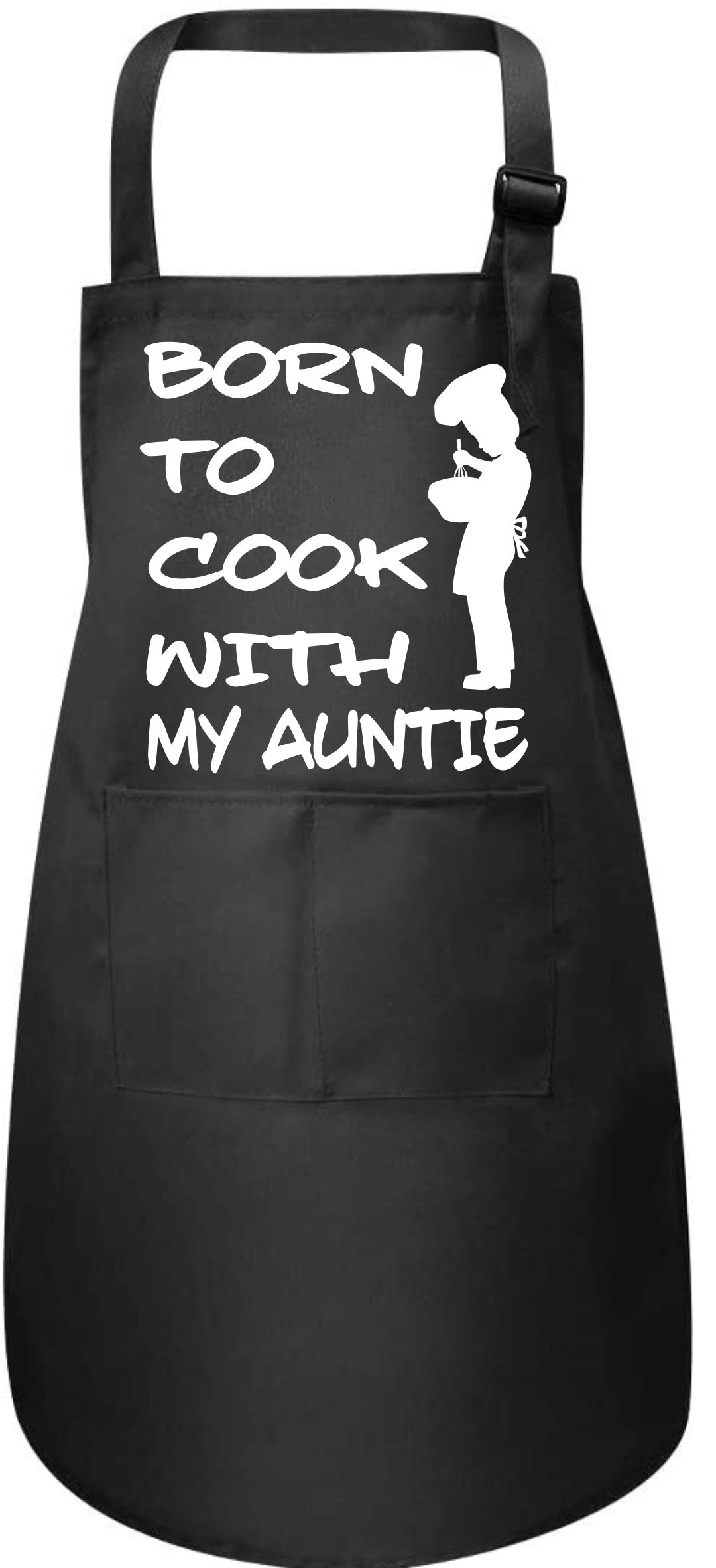 Born To Cook with My Auntie Childs Baking Cooking Apron