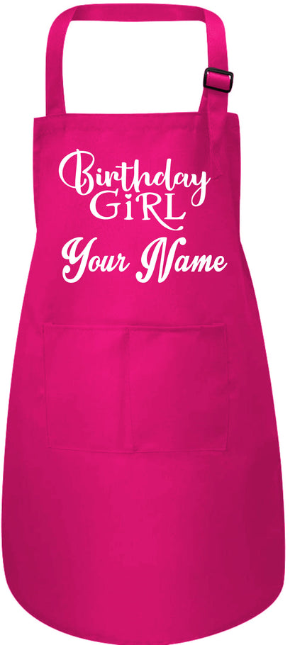Birthday Girl Custom Kids Apron Any Name Here