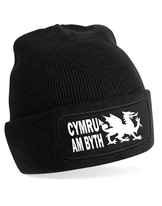 Welsh Dragon Wales Forever Beanie Hat Welsh Gift For Men & Ladies