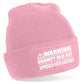 Warning Grumpy Git Beanie Hat Funny Birthday Gift For Men & Ladies