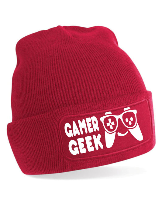 Gamer Geek Beanie Hat Gaming Teenager Gift For Men & Ladies