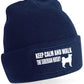 Keep Calm & Walk Siberian Husky Beanie Hat Dog Lovers Gift For Men & Ladies