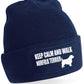 Keep Calm & Walk Norfolk Terrier Beanie Hat Dog Lovers Gift For Men & Ladies