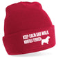 Keep Calm & Walk Norfolk Terrier Beanie Hat Dog Lovers Gift For Men & Ladies