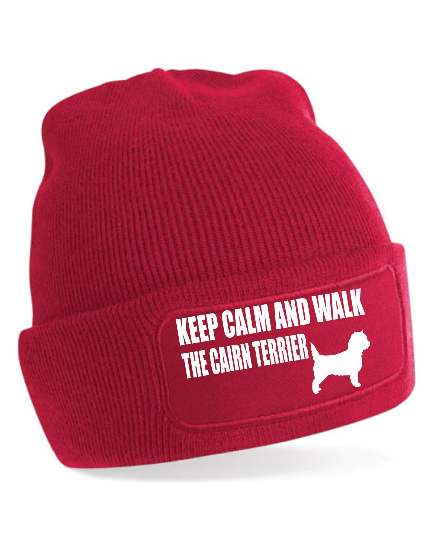 Keep Calm & Walk Cairn Terrier Beanie Hat Dog Lovers Gift For Men & Ladies