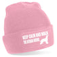 Keep Calm & Walk Afghan Hound Beanie Hat Dog Lovers Gift For Men & Ladies