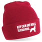 Keep Calm & Walk Afghan Hound Beanie Hat Dog Lovers Gift For Men & Ladies