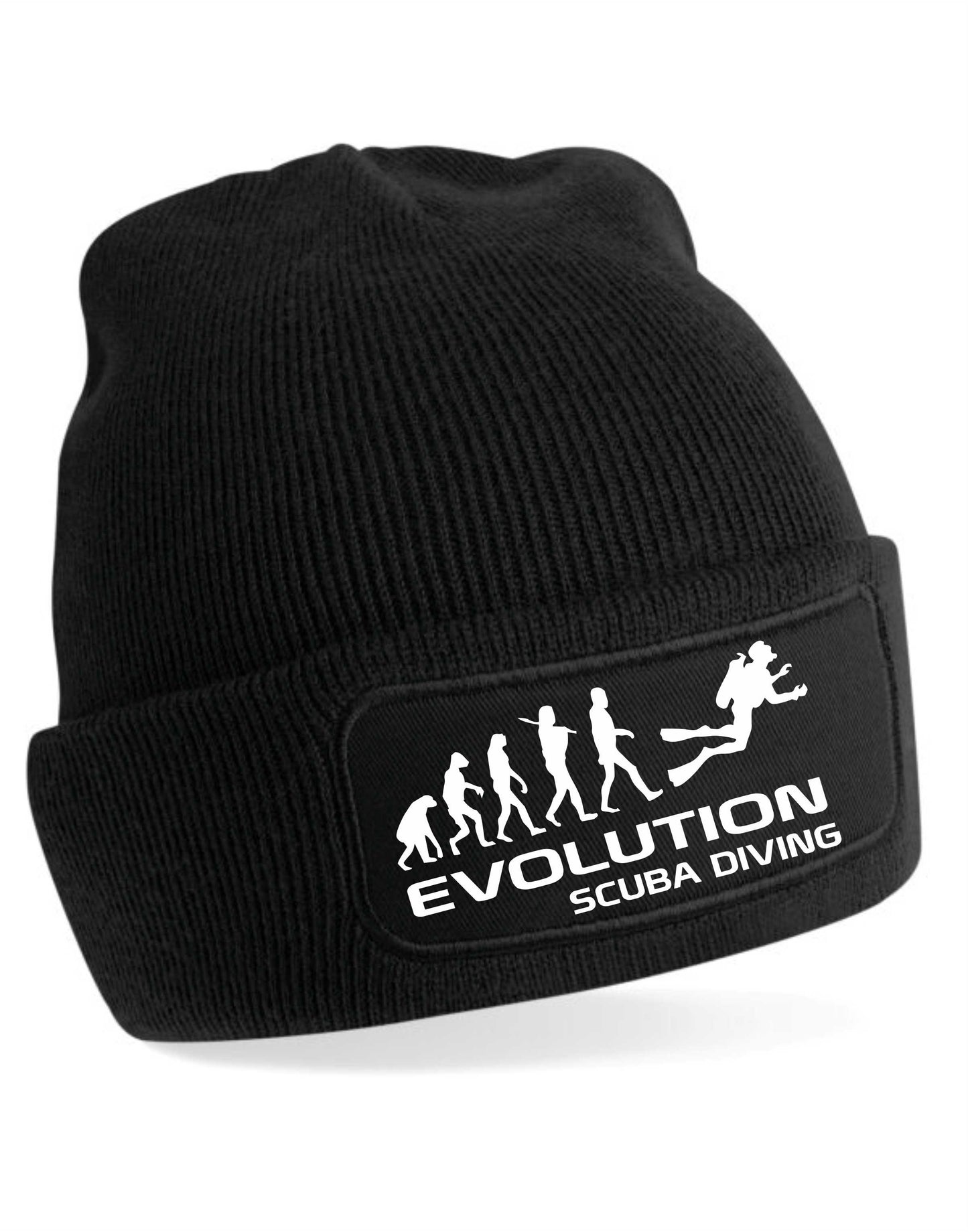 Evolution Of Scuba Diving Beanie Hat Pony Sport Birthday Gift For Men & Ladies