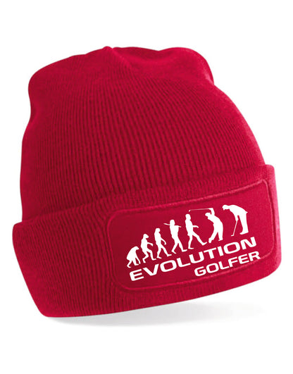 Evolution Of A Golfer Beanie Hat Golfing Birthday Gift For Men & Ladies