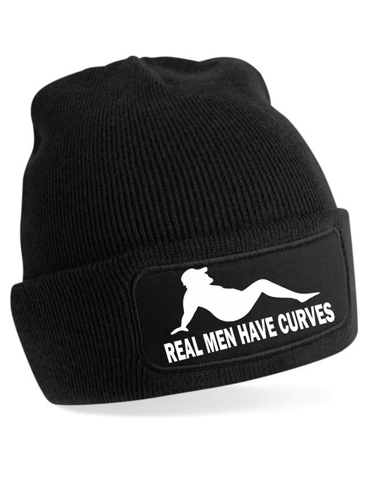 Real Men Have Curves Beanie Hat Funny Birthday Gift For Men