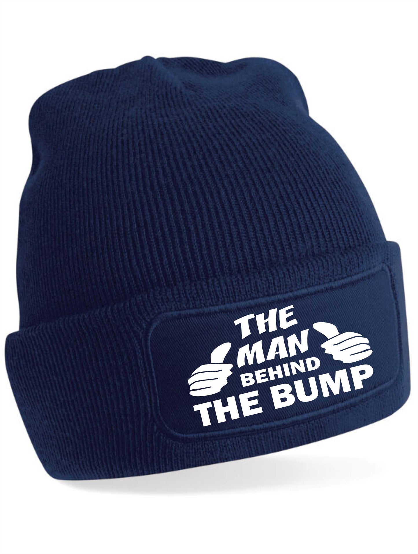 The Man Behind The Bump Beanie Hat New Dad Gift For Men