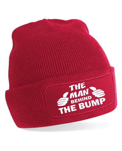 The Man Behind The Bump Beanie Hat New Dad Gift For Men