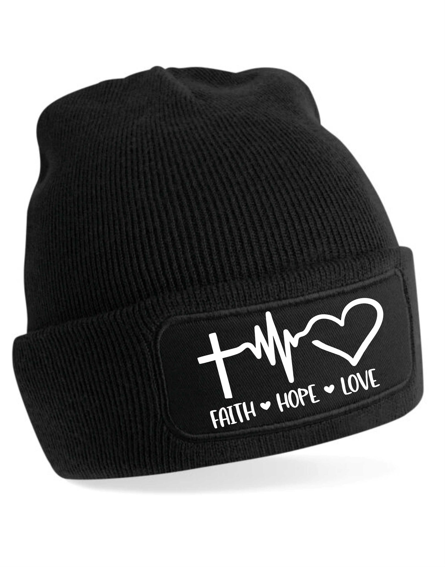 Faith Hope Love Beanie Hat Religious Birthday Gift For Men & Ladies