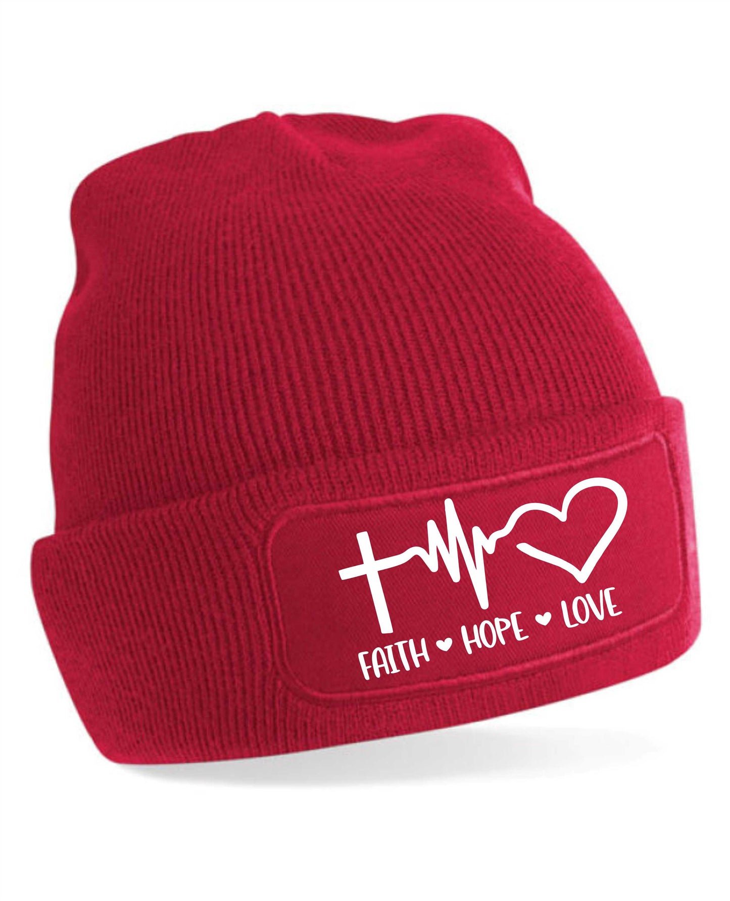 Faith Hope Love Beanie Hat Religious Birthday Gift For Men & Ladies