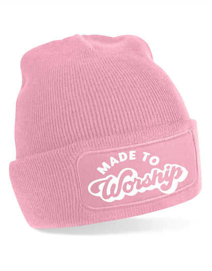 Made To Worship Beanie Hat Religious Birthday Gift For Men & Ladies