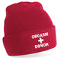 Orgasm Donor Beanie Hat Funny Slogan Birthday Gift For Men