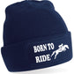Born To Ride Beanie Hat Horse Riding Present For Men & Women