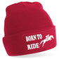 Born To Ride Beanie Hat Horse Riding Present For Men & Women
