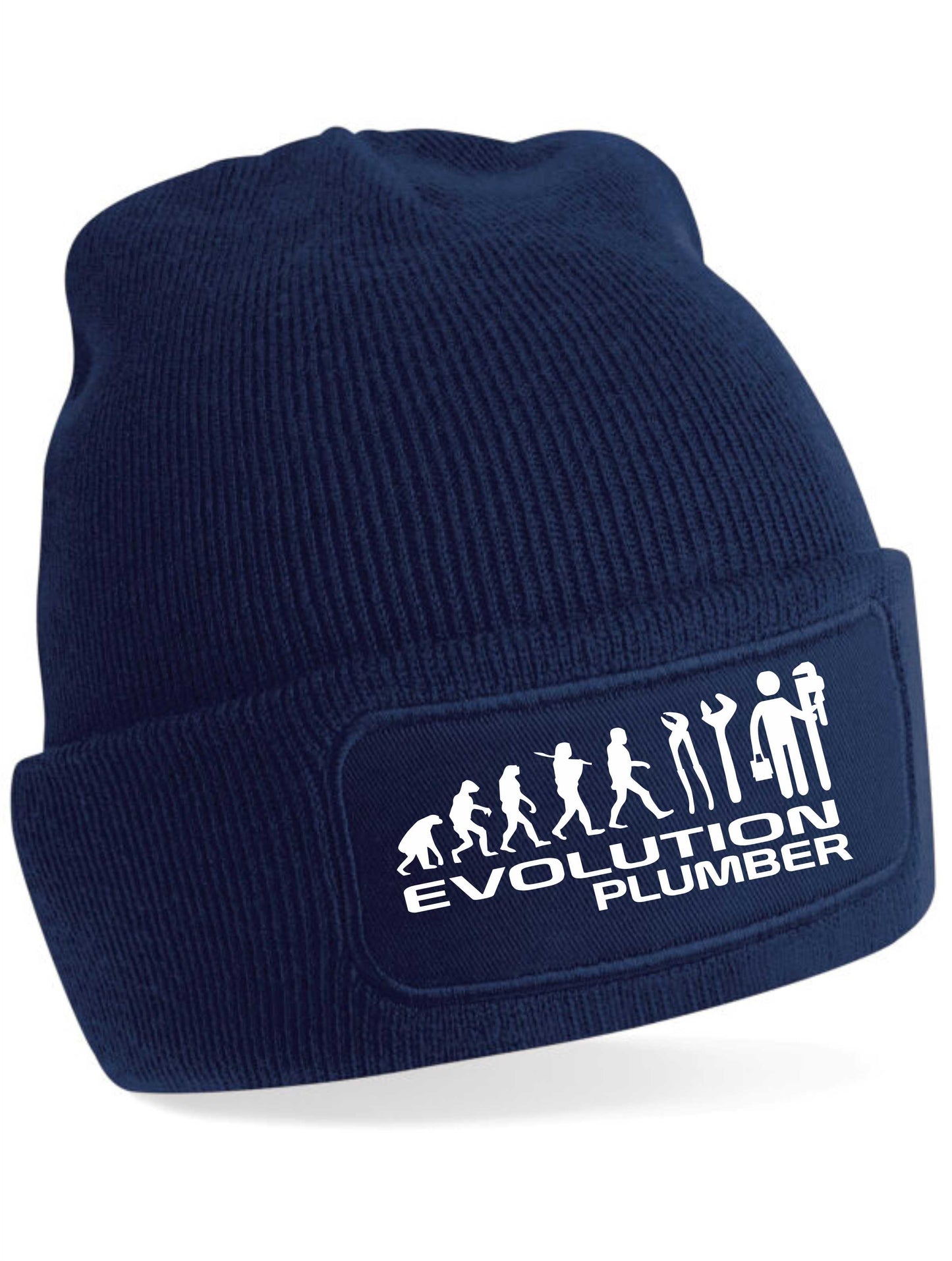 Evolution Of A Plumber Beanie Hat Work Related Gift For Men & Ladies