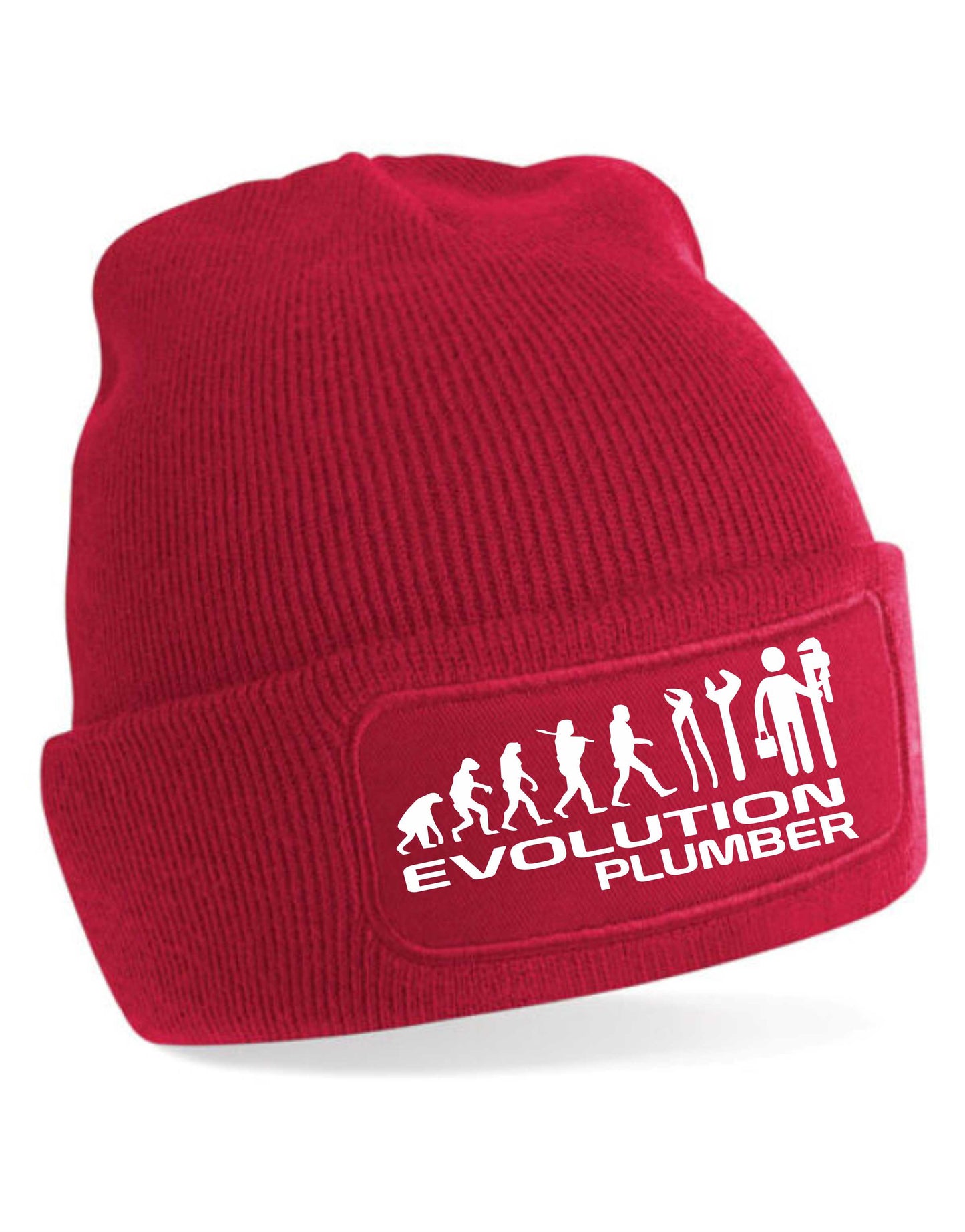 Evolution Of A Plumber Beanie Hat Work Related Gift For Men & Ladies