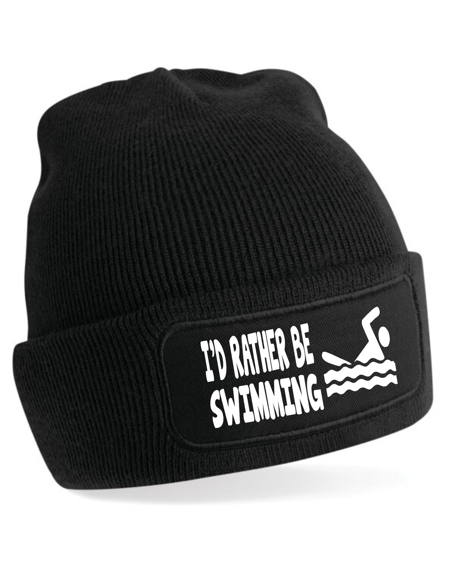I'd Rather Be Swimming Beanie Hat Perfect Gift  For Any Swimmers For Men & Women
