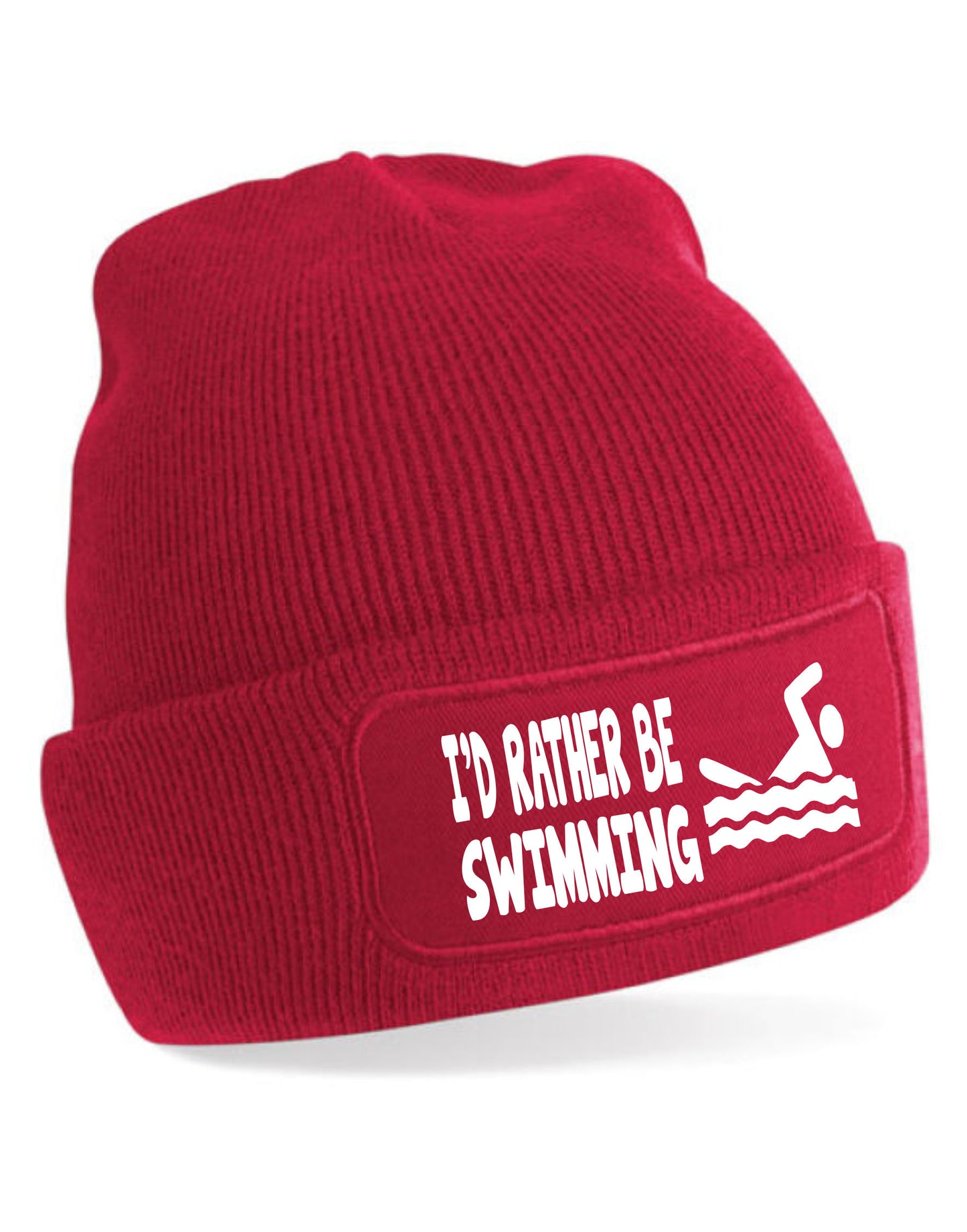 I'd Rather Be Swimming Beanie Hat Perfect Gift  For Any Swimmers For Men & Women
